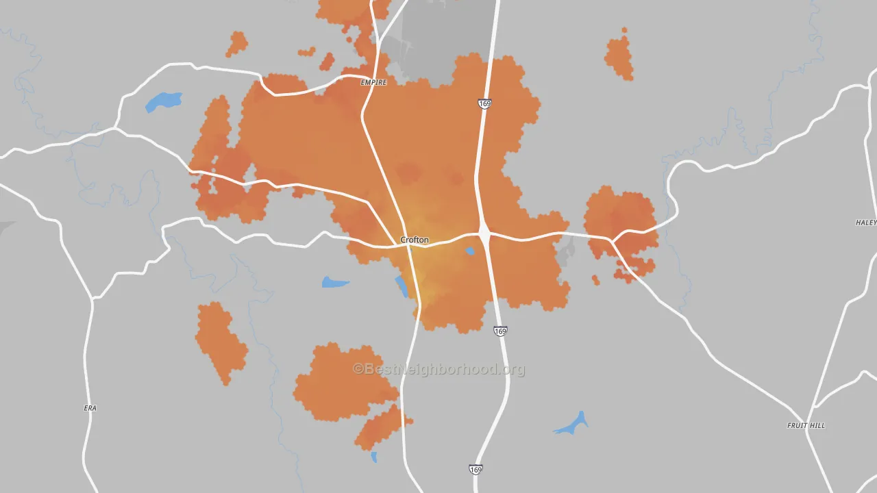 Bike Grade map of Crofton, KY