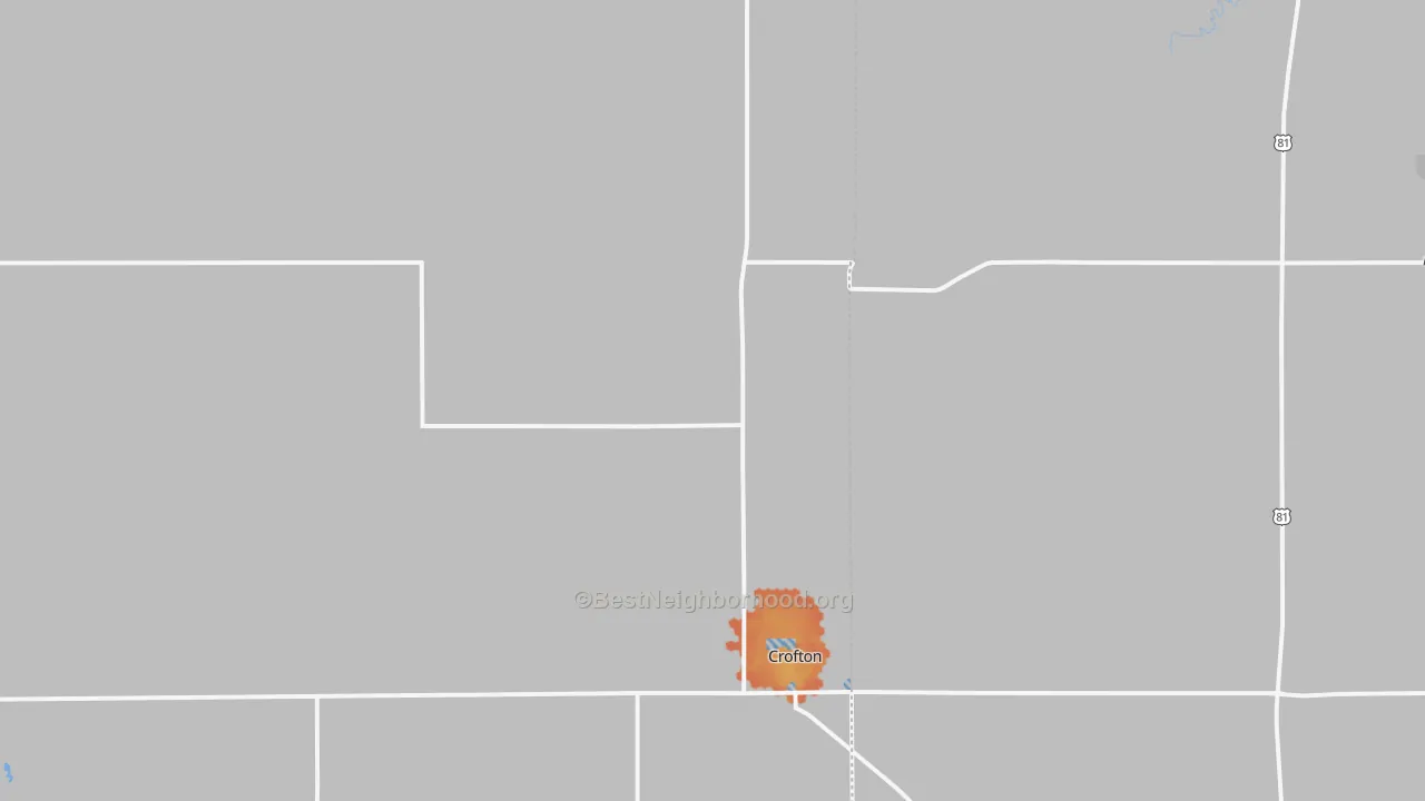 Bike Grade map of Crofton, NE