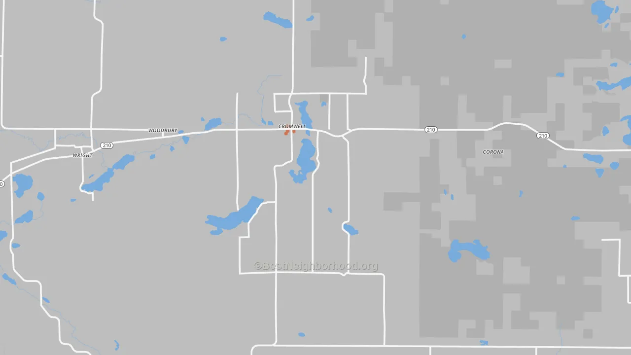 Bike Grade map of Cromwell, MN