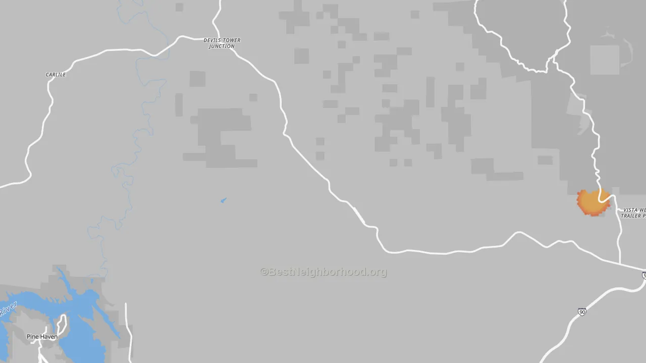 Bike Grade map of Crook County, WY