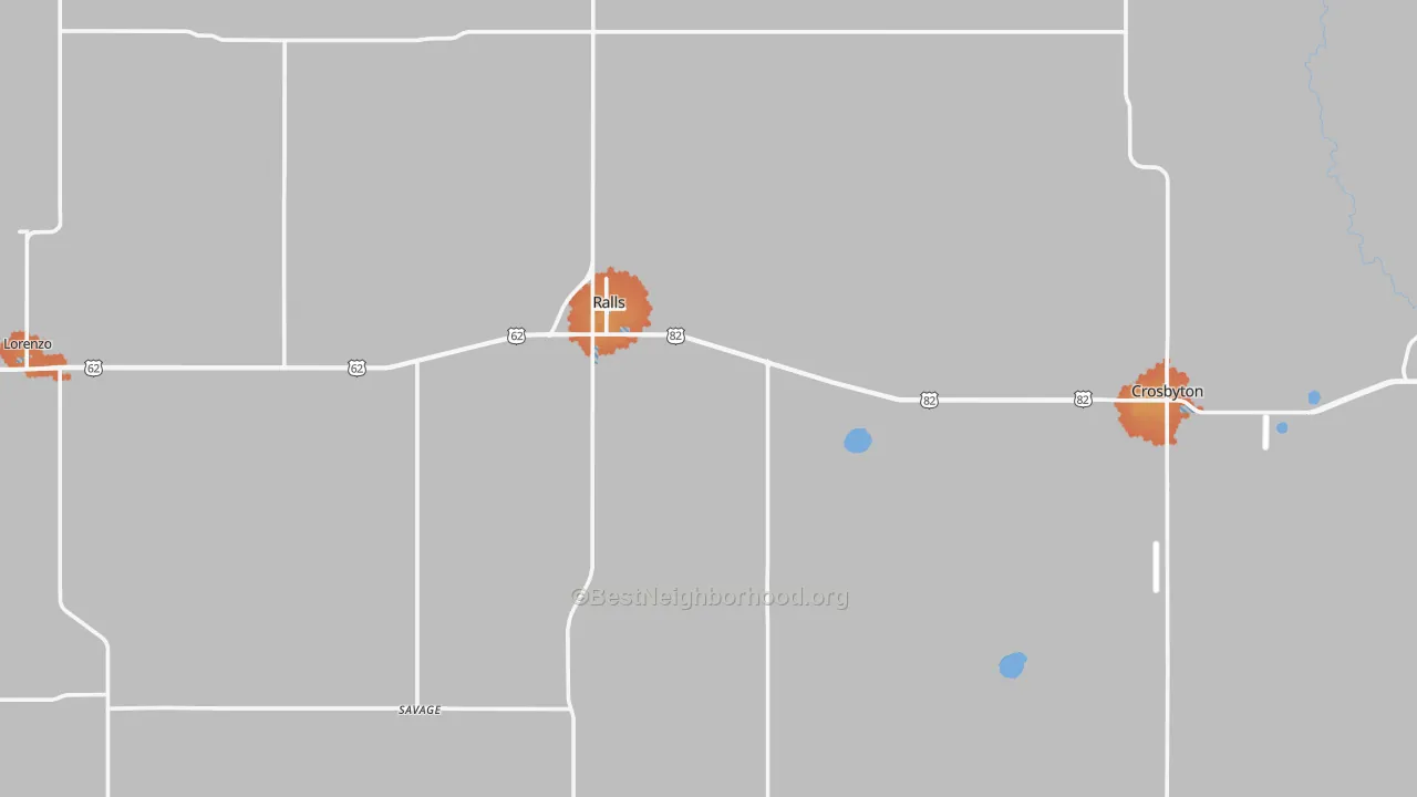 Bike Grade map of Crosby County, TX