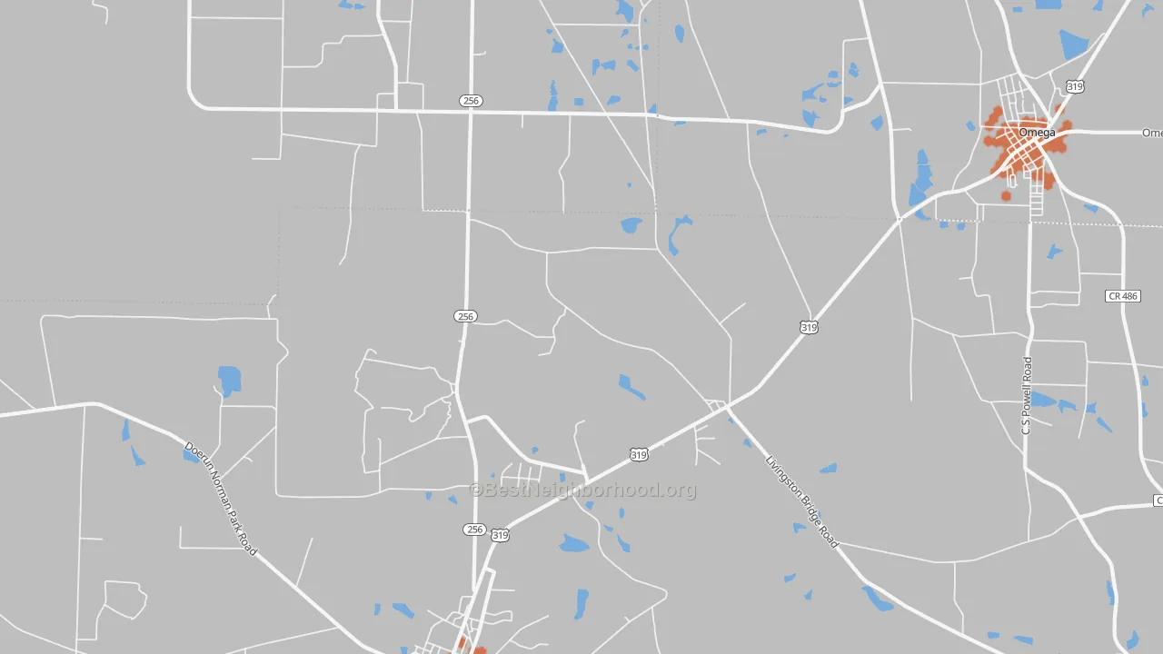 Bike Grade map of Crosland, GA