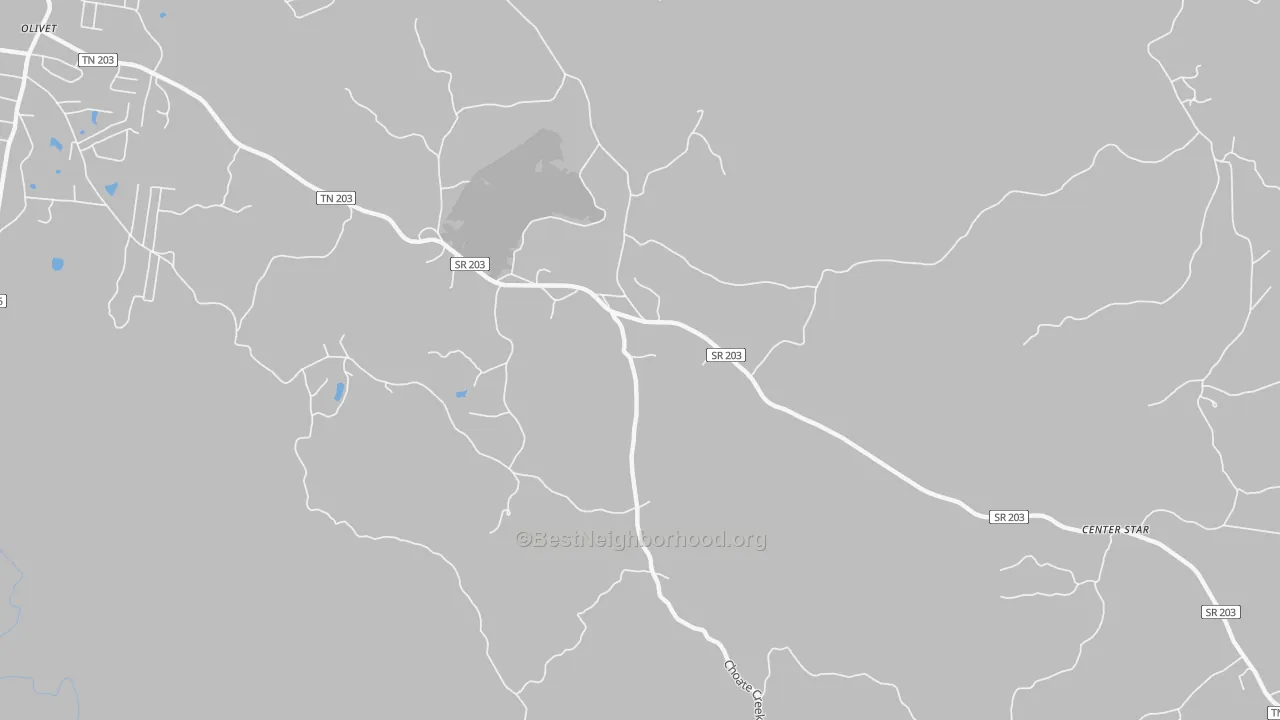 Bike Grade map of Crossroads, TN