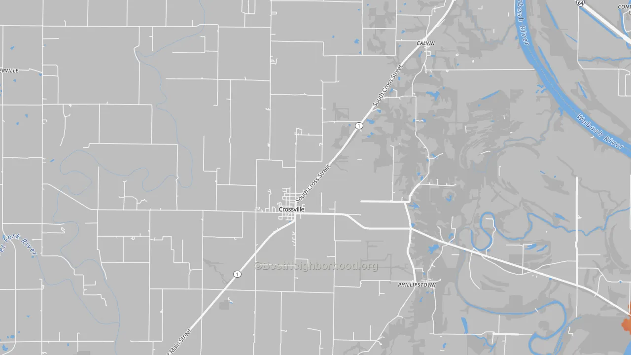 Bike Grade map of Crossville, IL
