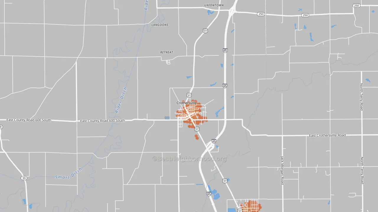 Bike Grade map of Crothersville, IN