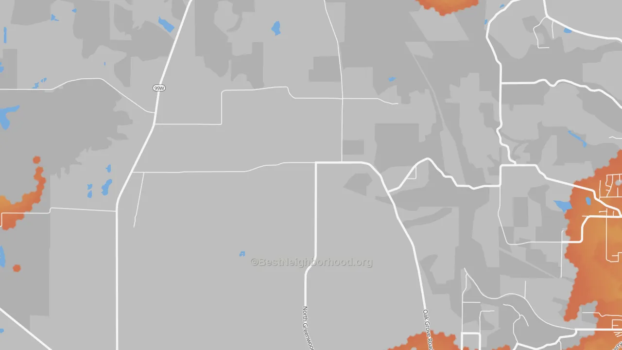 Bike Grade map of Crowley, OR