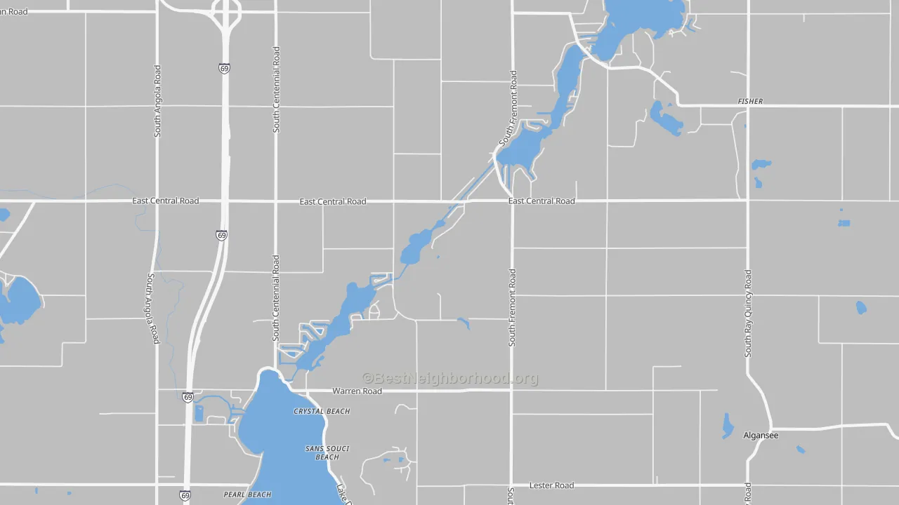 Bike Grade map of Crystal Beach, MI