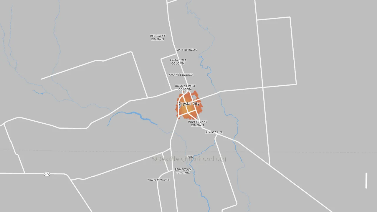 Bike Grade map of Crystal City, TX