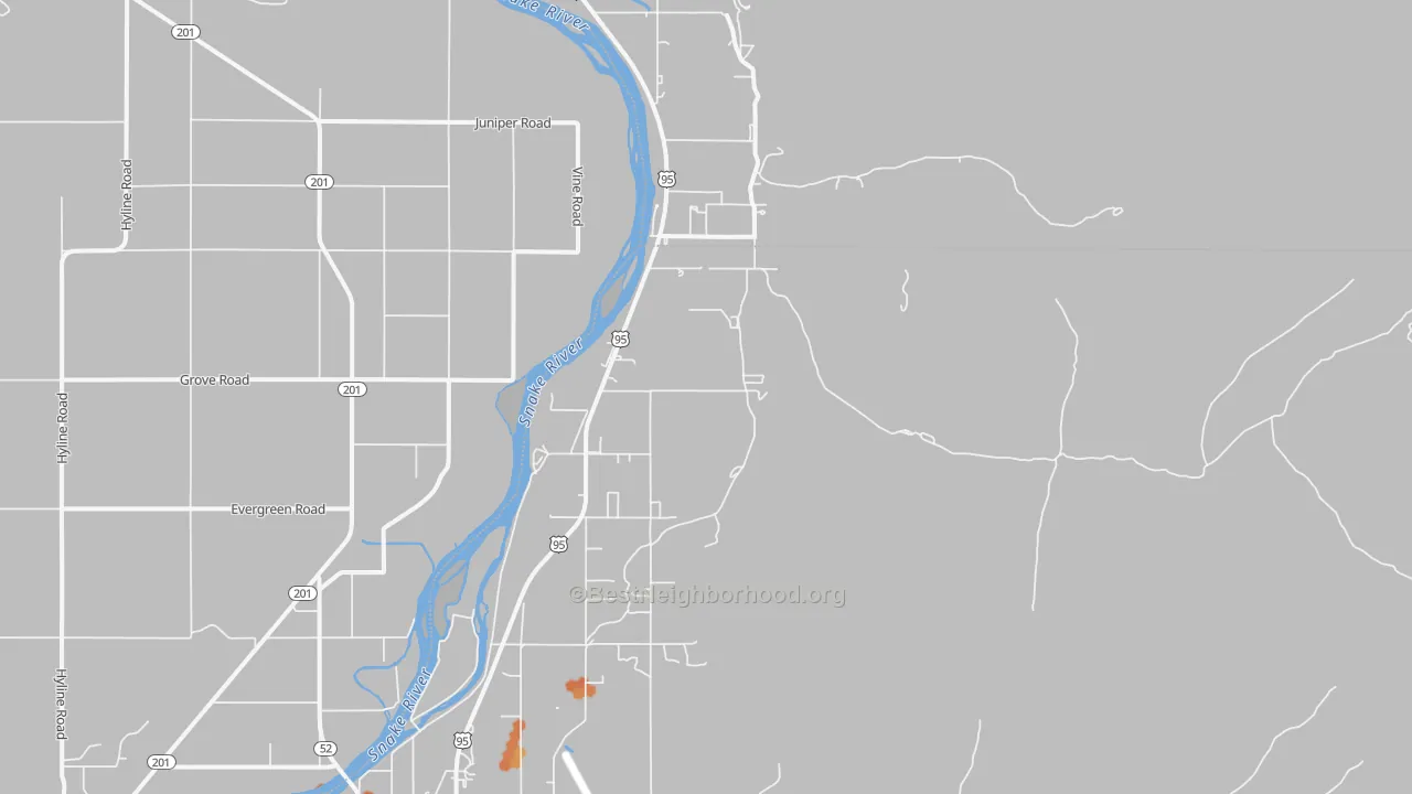 Bike Grade map of Crystal, ID
