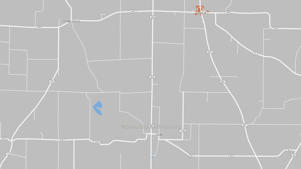 Bike Grade map of Cuba, KY