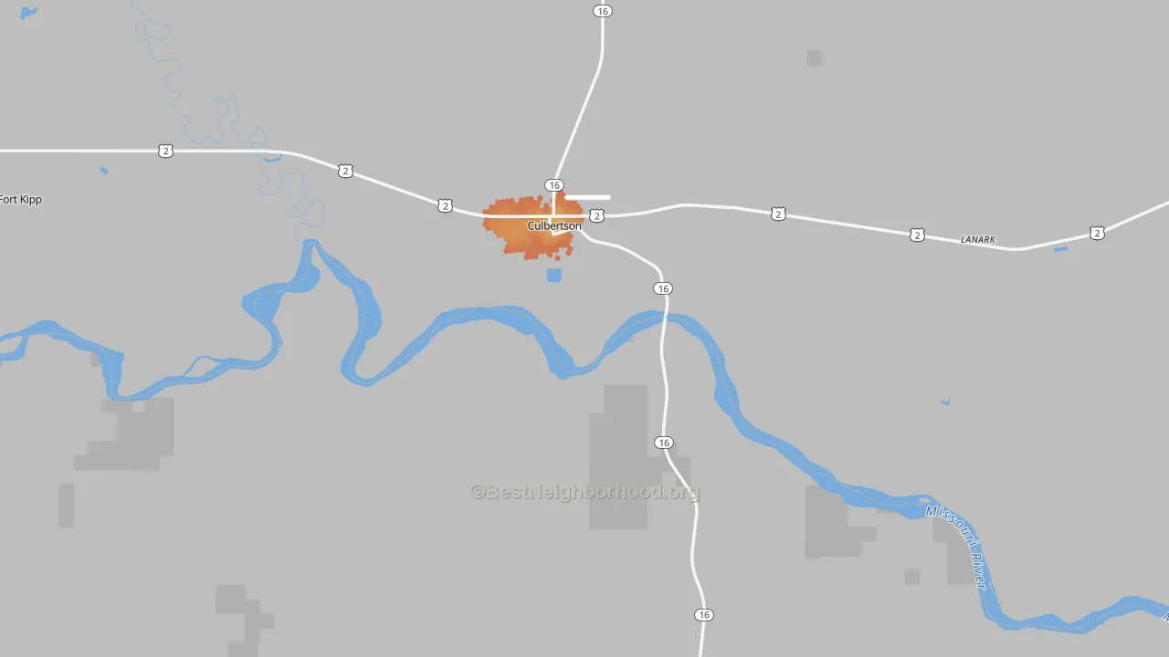 Bike Grade map of Culbertson, MT