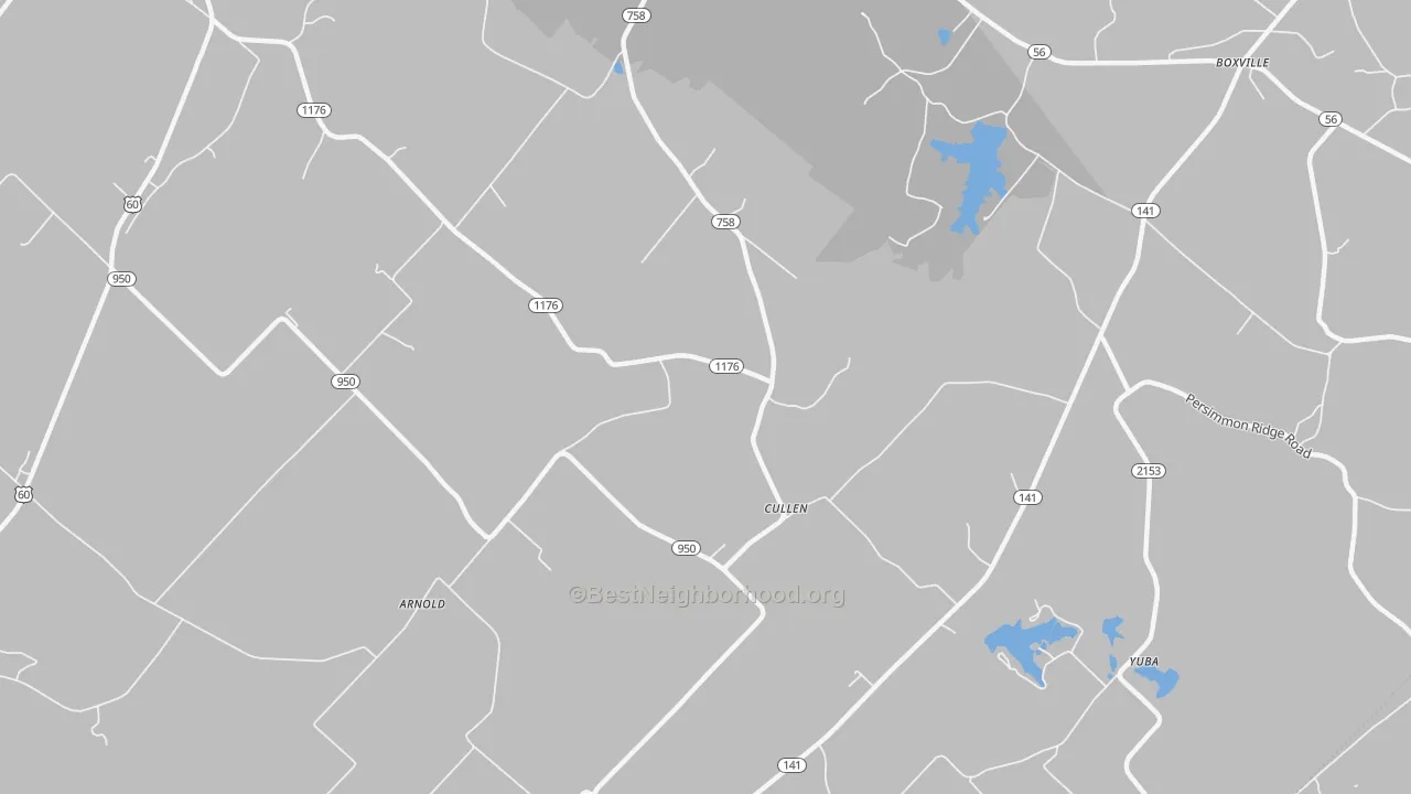 Bike Grade map of Cullen, KY