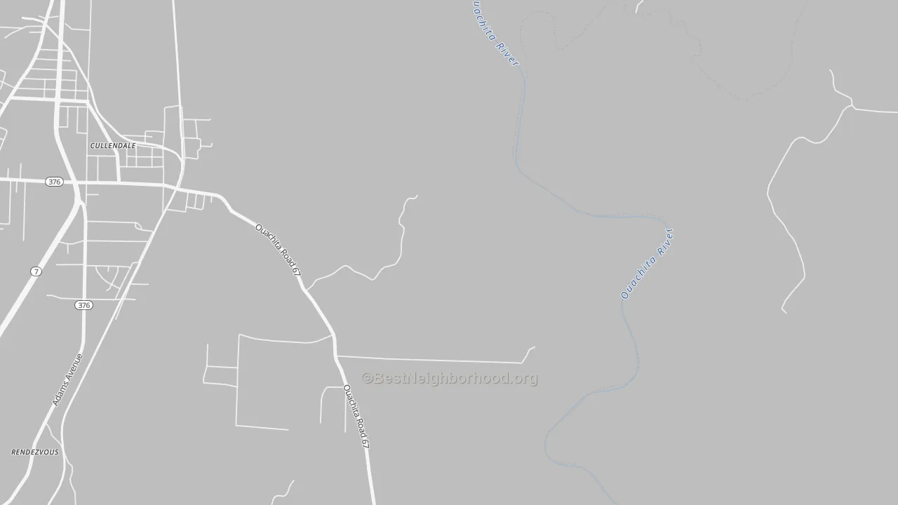 Bike Grade map of Cullendale, AR