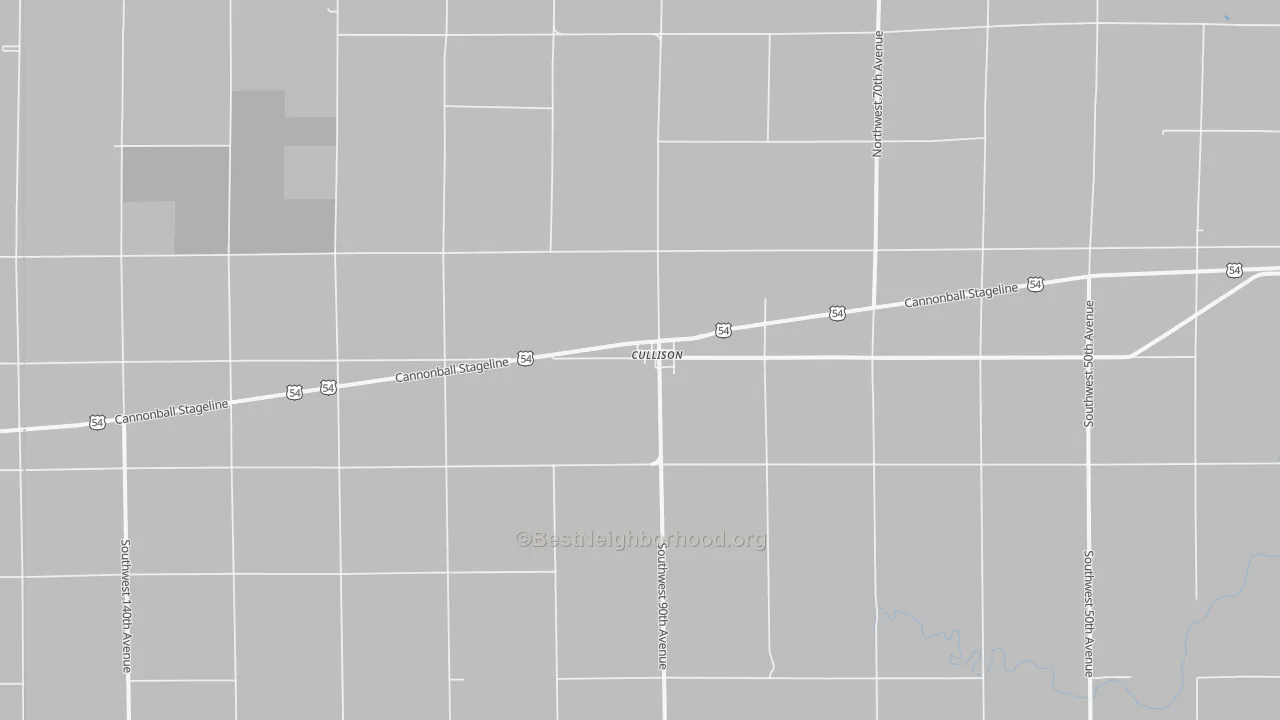 Bike Grade map of Cullison, KS