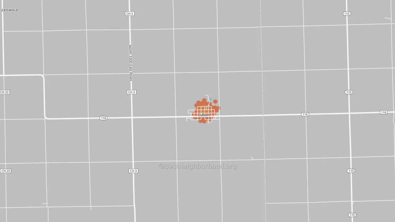 Bike Grade map of Cullom, IL