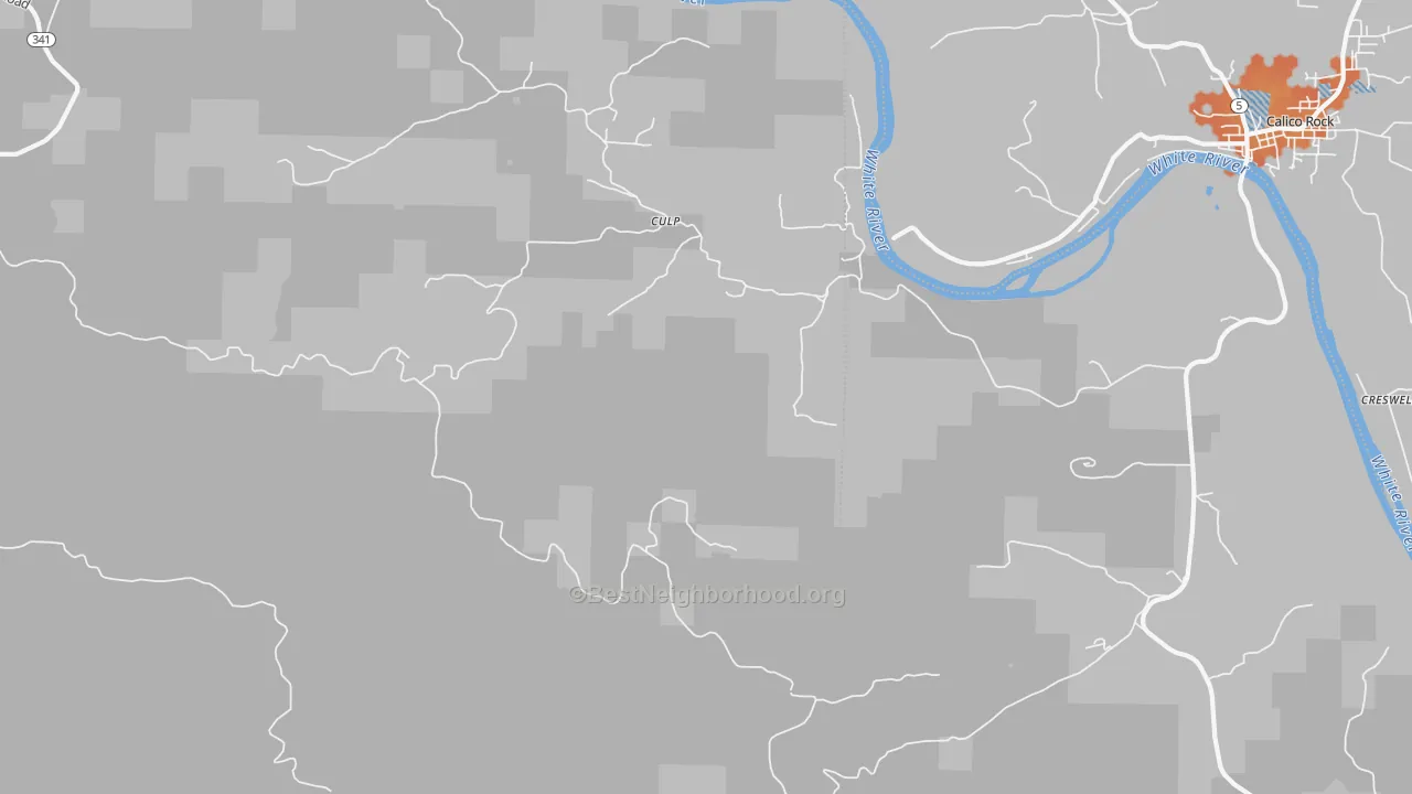 Bike Grade map of Culp, AR