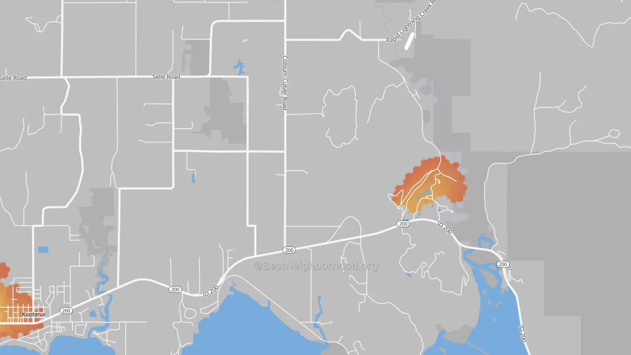 Bike Grade map of Culver, ID