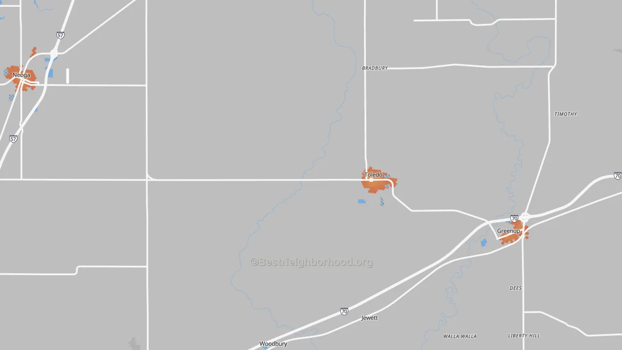 Bike Grade map of Cumberland County, IL