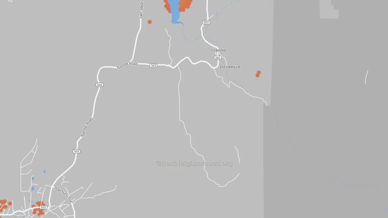Bike Grade map of Cundiyo, NM