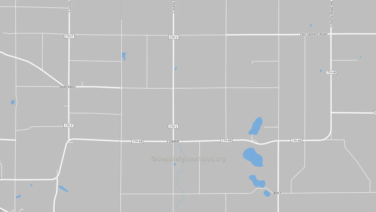 Bike Grade map of Curran, WI
