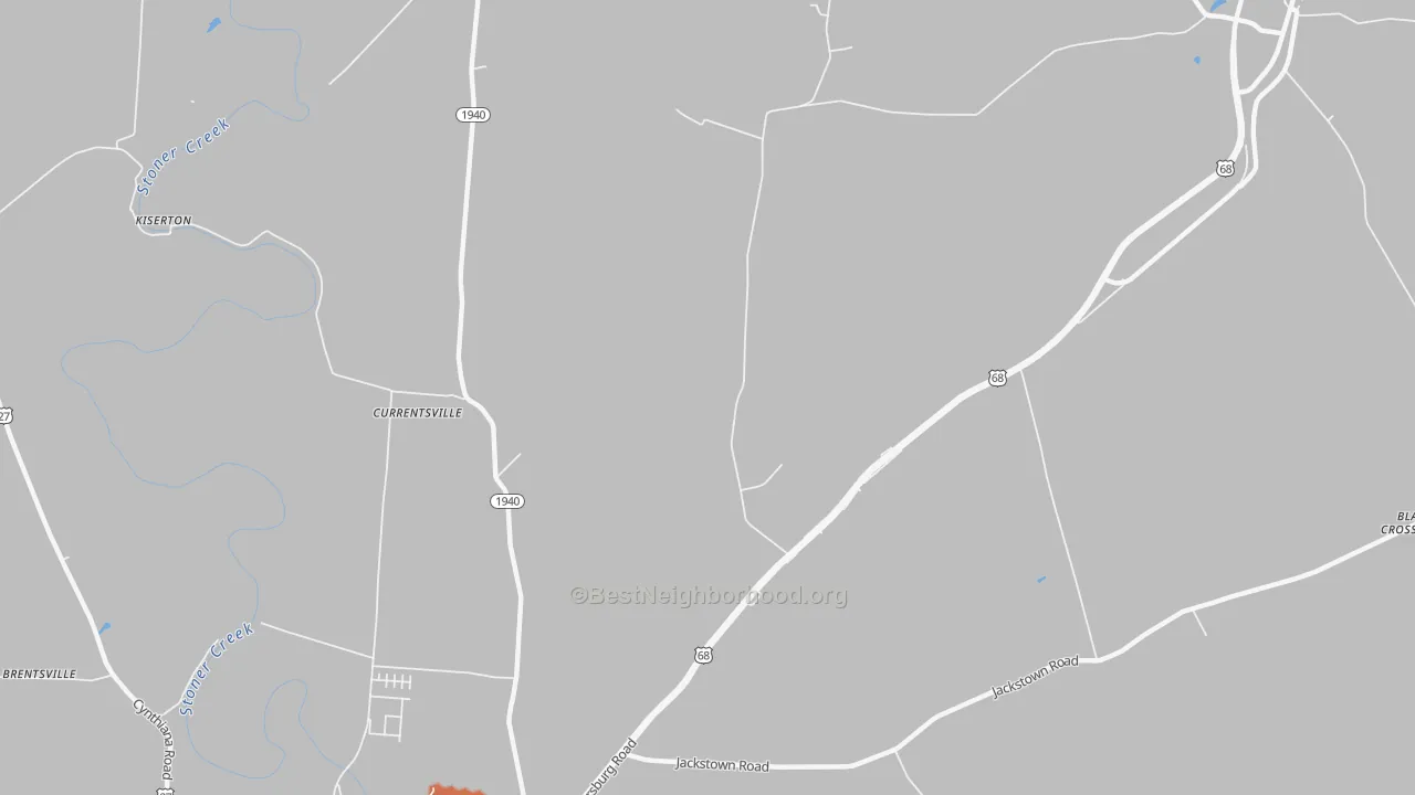 Bike Grade map of Currentsville, KY
