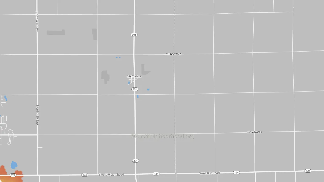 Bike Grade map of Curryville, IN