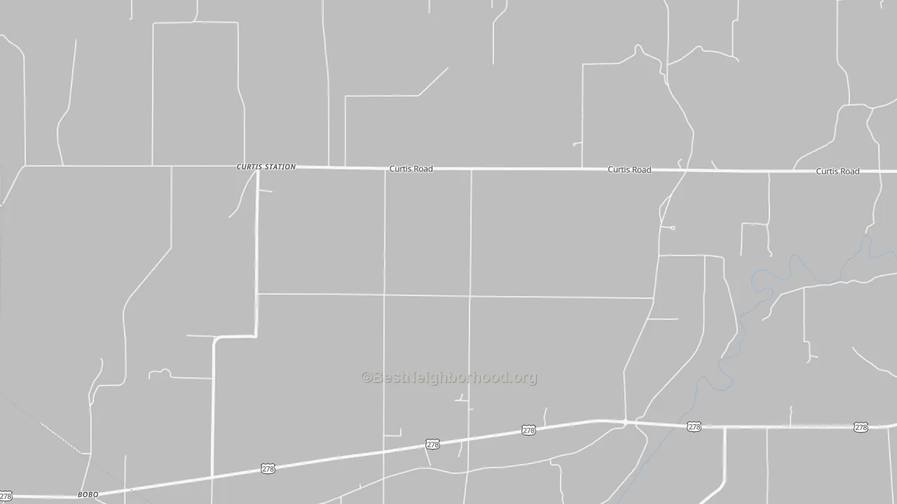 Bike Grade map of Curtis Station, MS