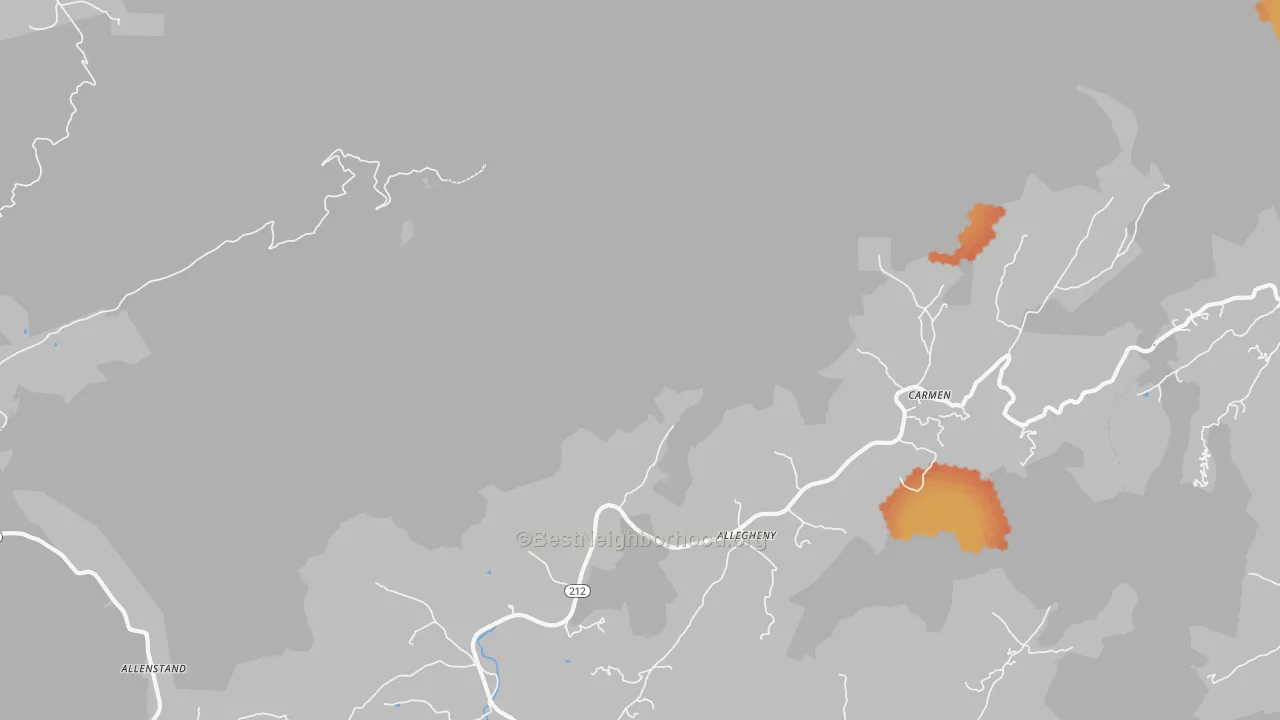 Bike Grade map of Cutshalltown, NC