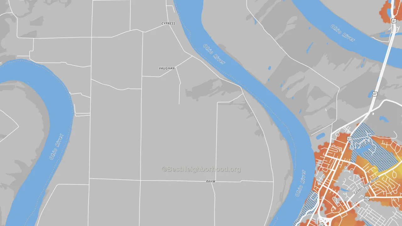 Bike Grade map of Cypress, IN