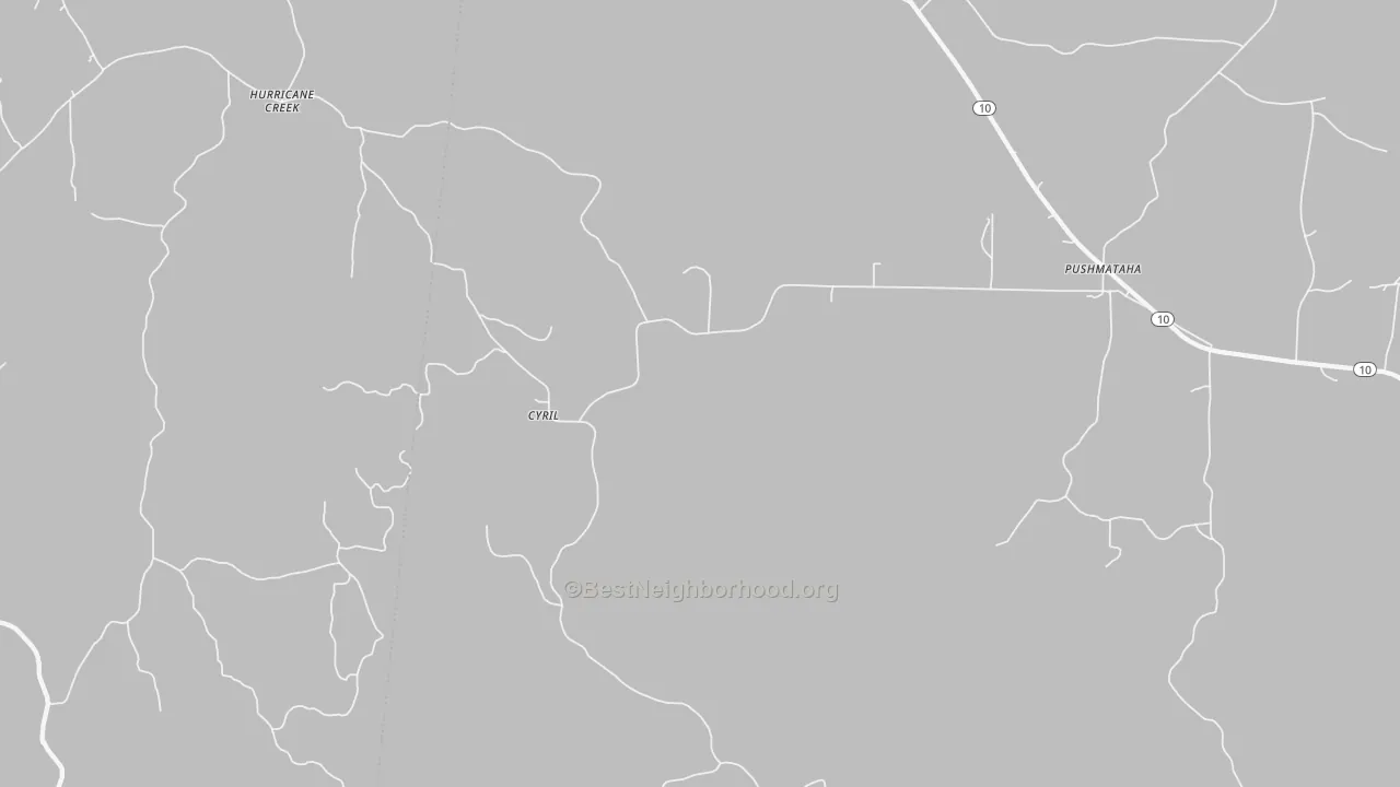 Bike Grade map of Cyril, AL