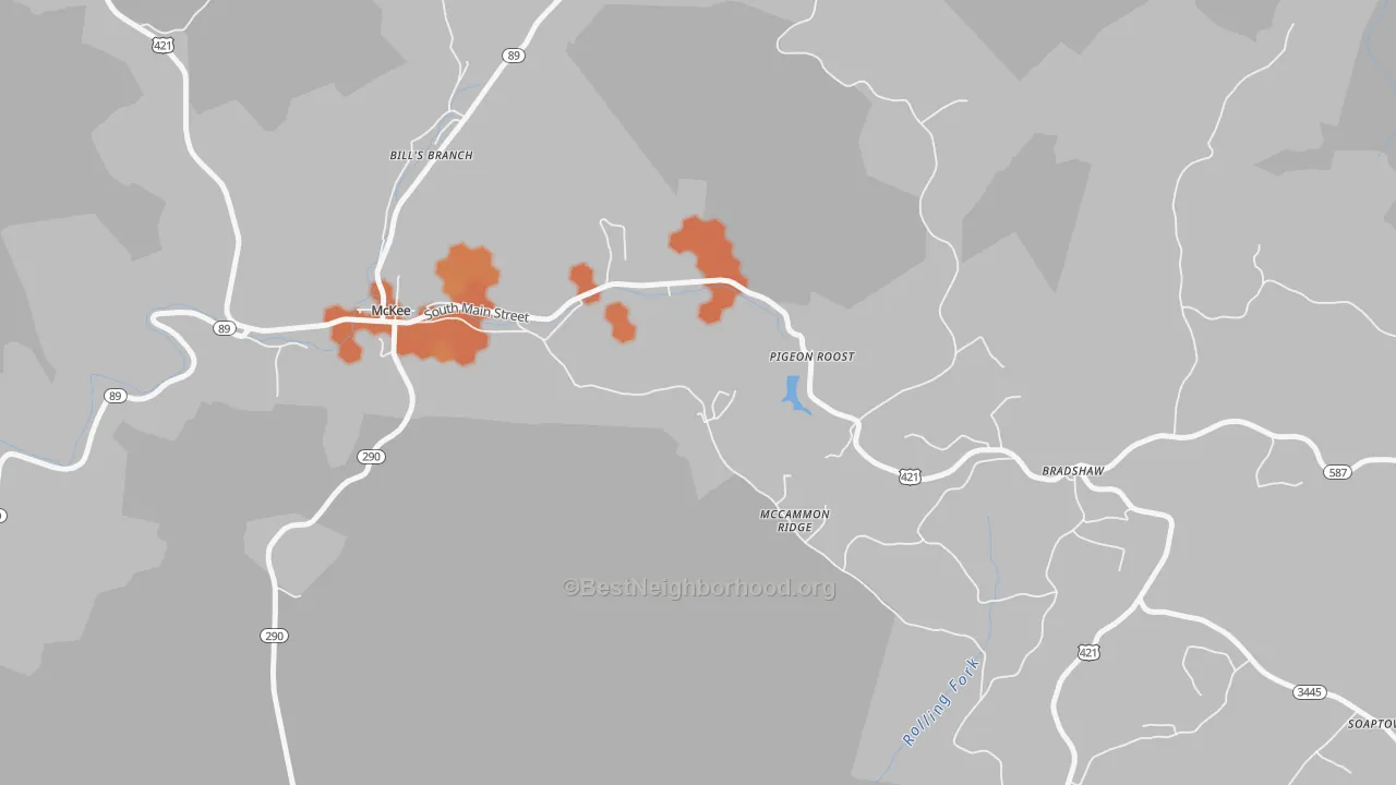 Bike Grade map of Dabolt, KY