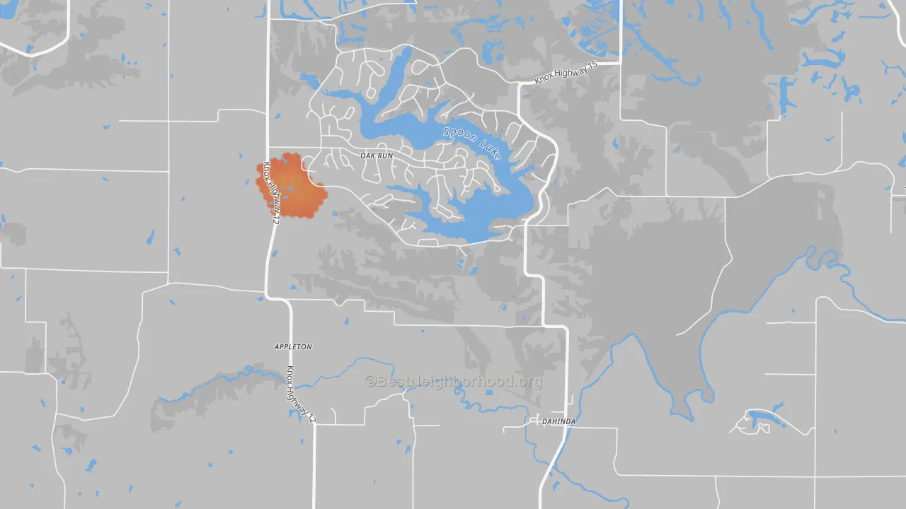 Bike Grade map of Dahinda, IL