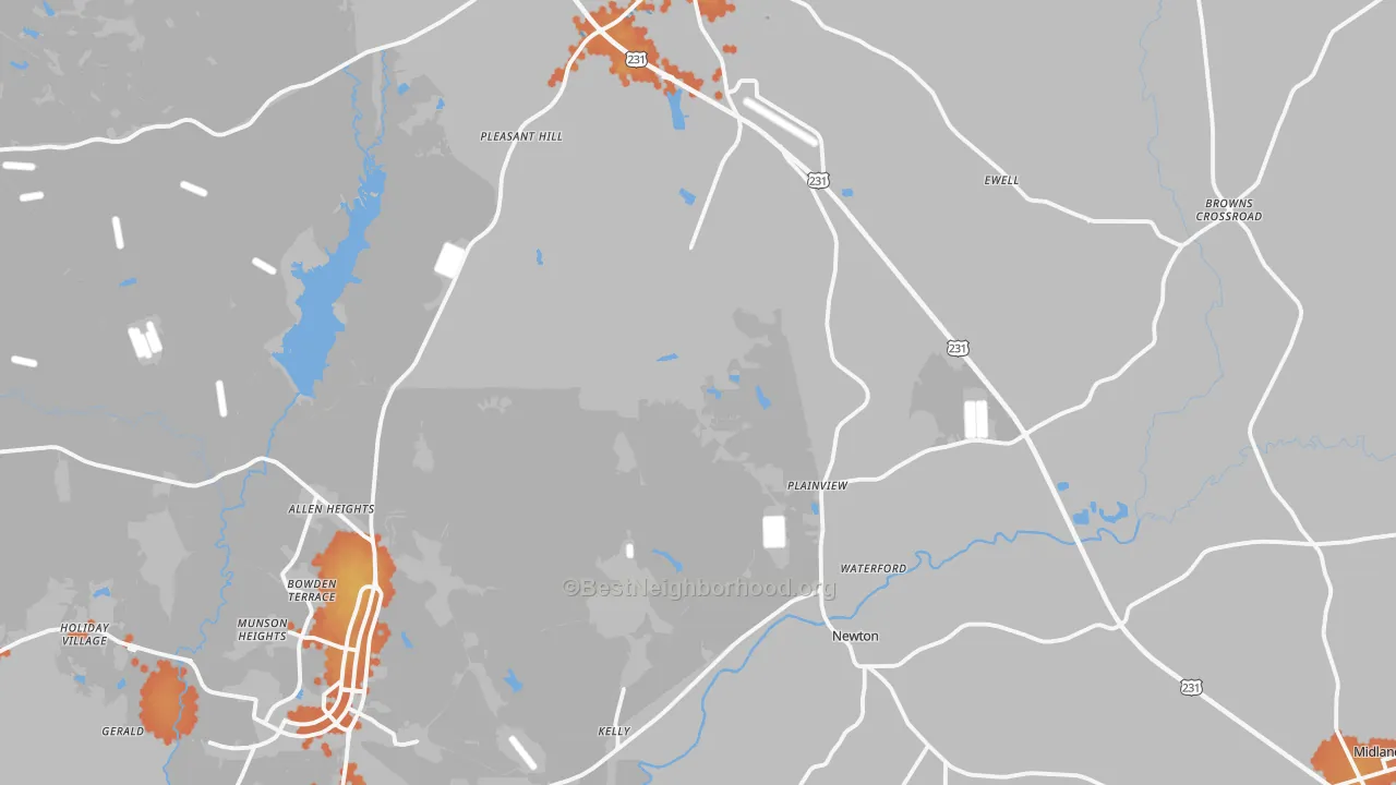 Bike Grade map of Dale County, AL