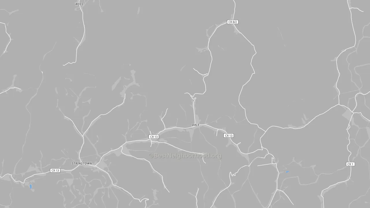 Bike Grade map of Dale, WV