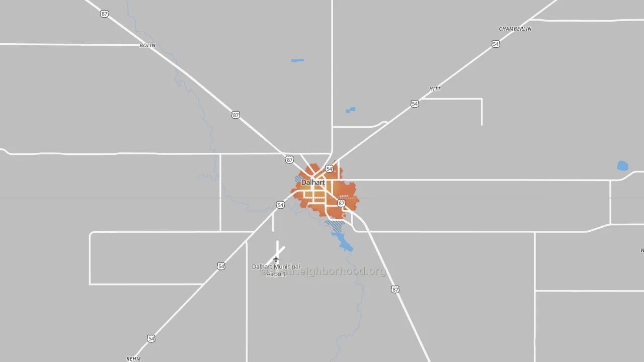 Bike Grade map of Dalhart, TX
