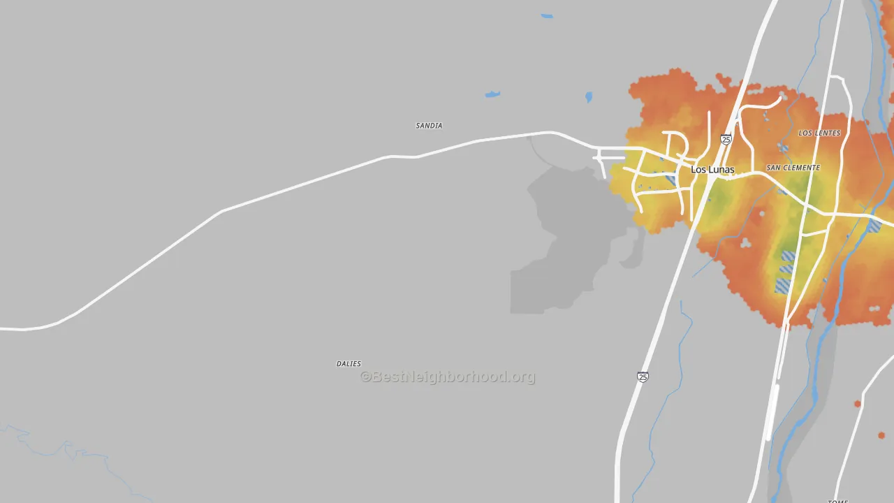 Bike Grade map of Dalies, NM