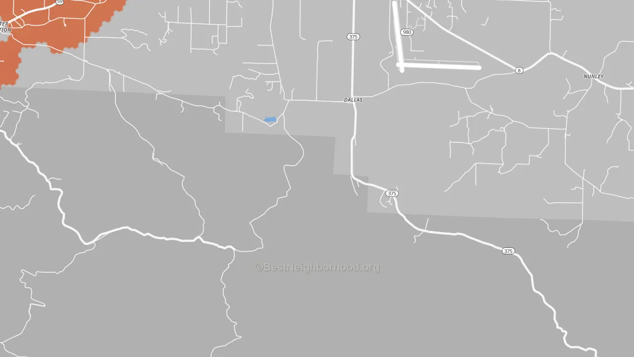 Bike Grade map of Dallas, AR