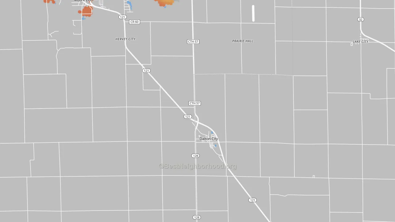Bike Grade map of Dalton City, IL