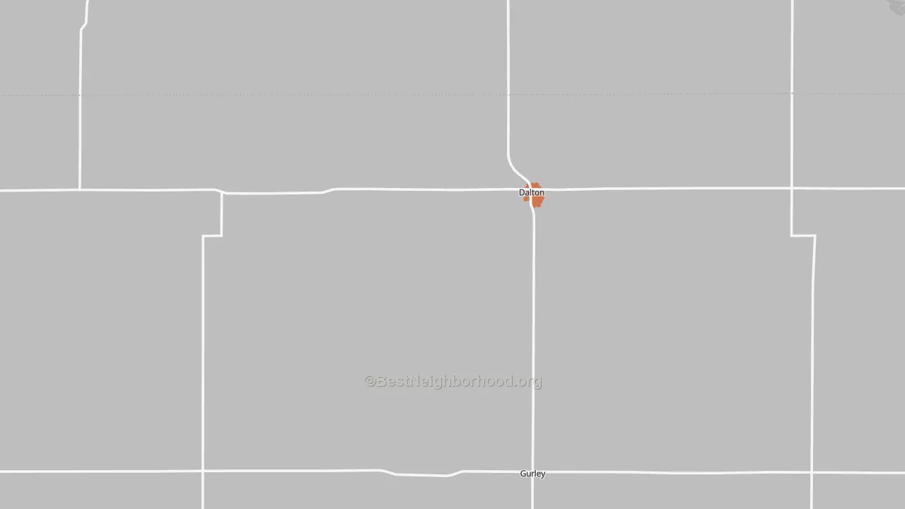 Bike Grade map of Dalton, NE
