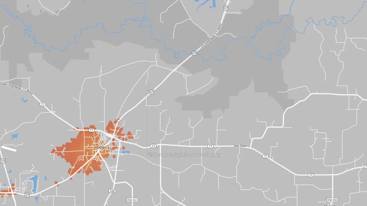 Bike Grade map of Dalton, TX