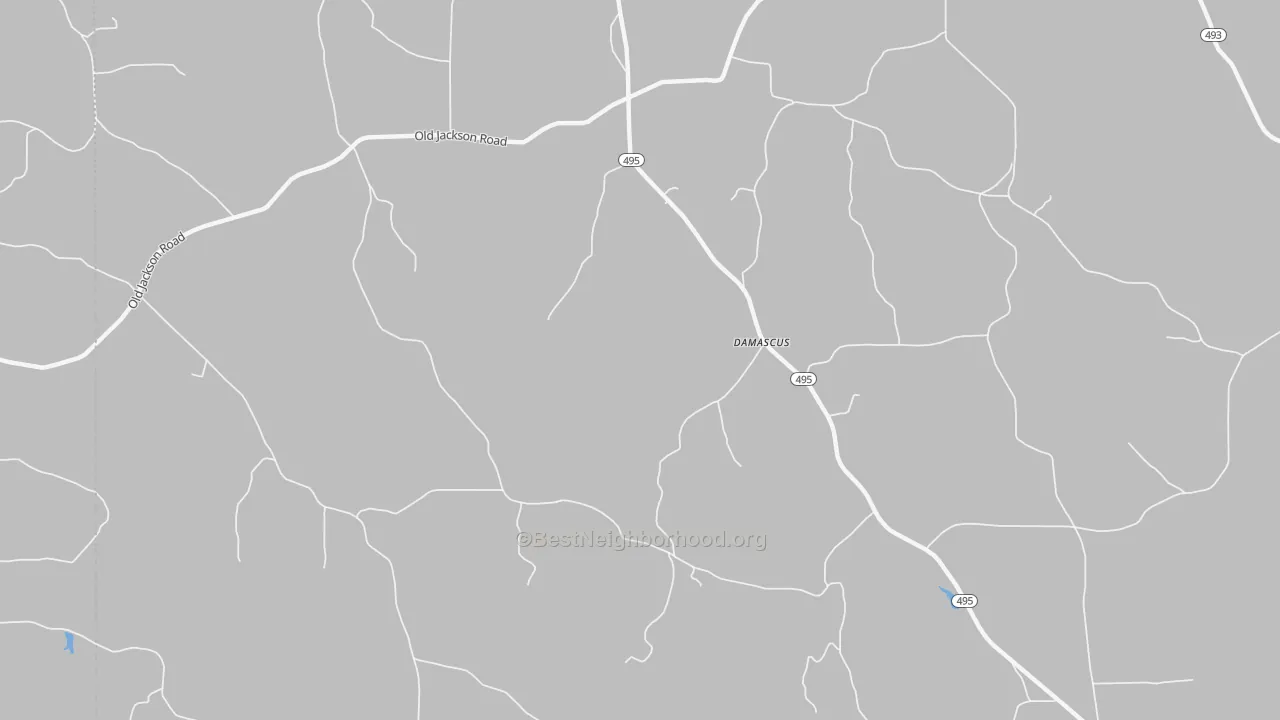 Bike Grade map of Damascus, MS