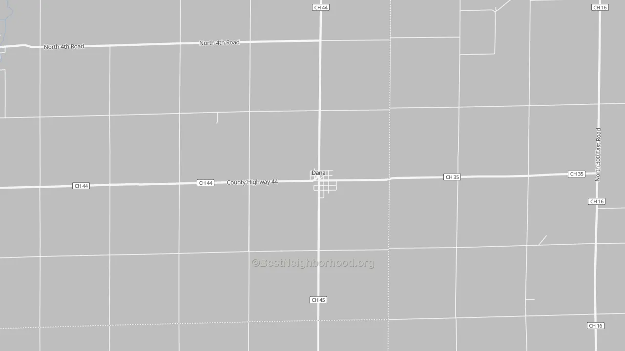 Bike Grade map of Dana, IL