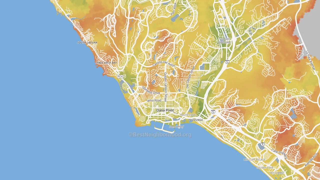 Bike Grade map of Dana Point, CA