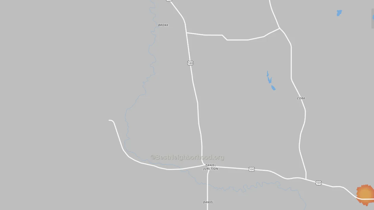 Bike Grade map of Daniel, WY