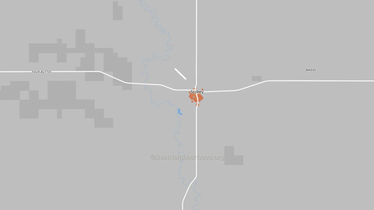 Bike Grade map of Daniels County, MT