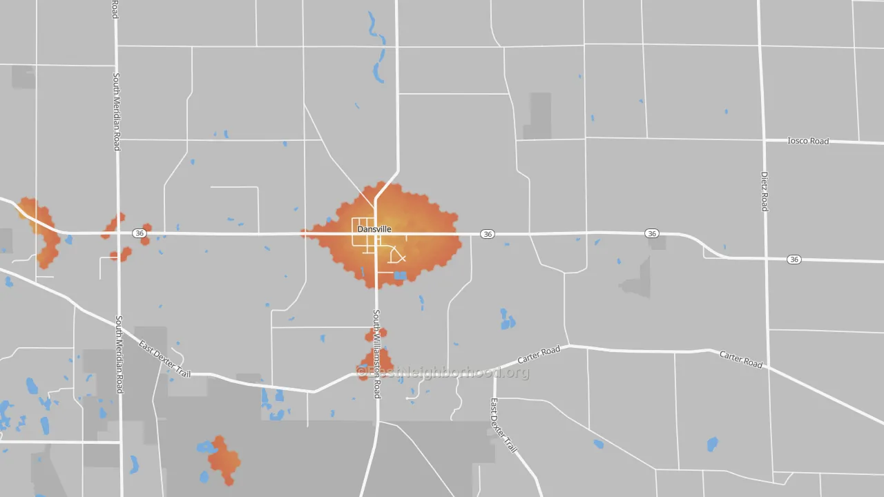 Bike Grade map of Dansville, MI