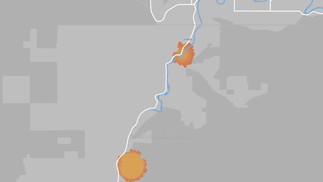 Bike Grade map of Danville, WA
