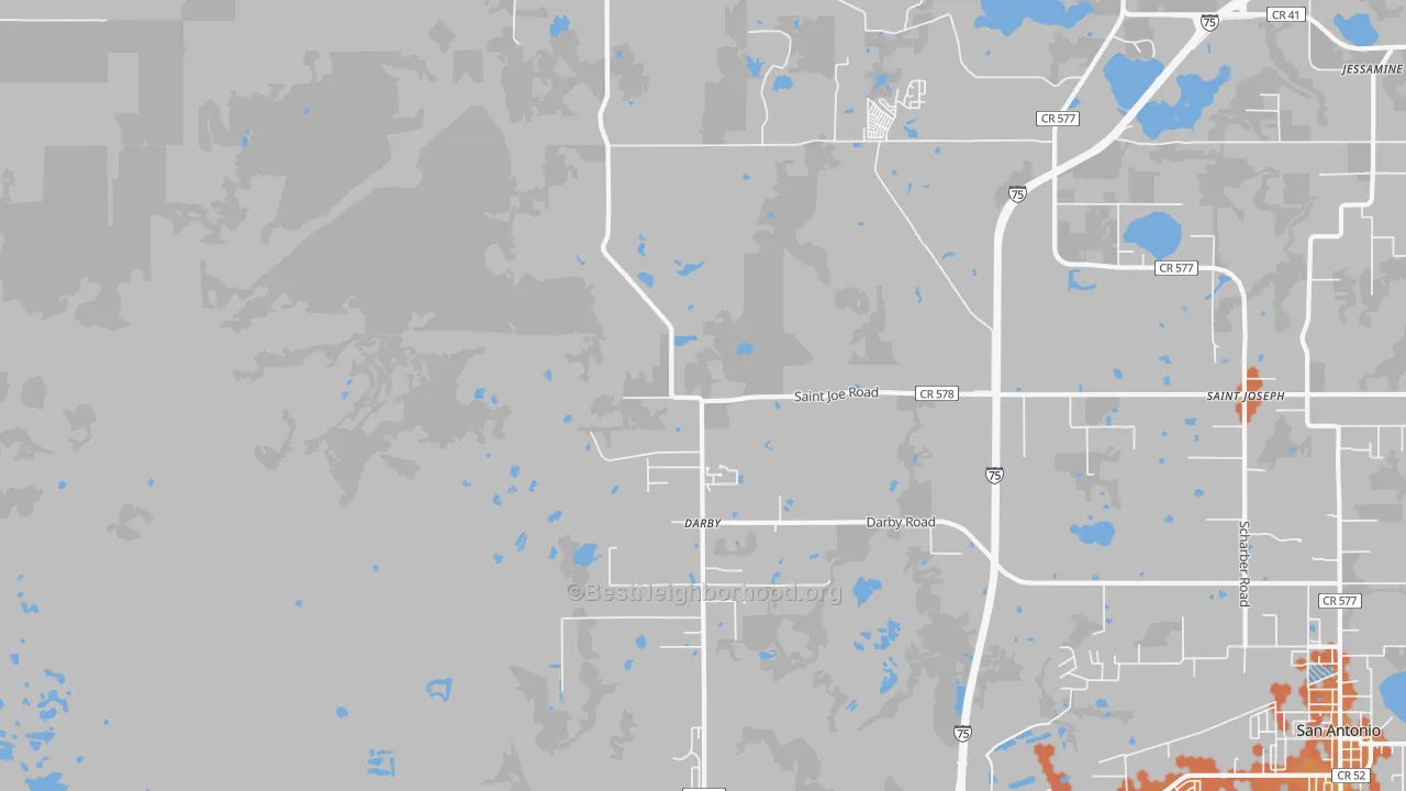 Bike Grade map of Darby, FL