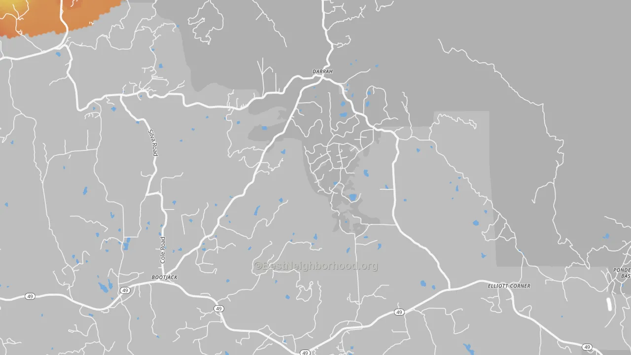 Bike Grade map of Darrah, CA