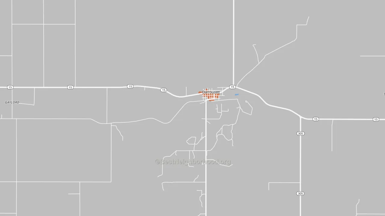 Bike Grade map of Darrouzett, TX